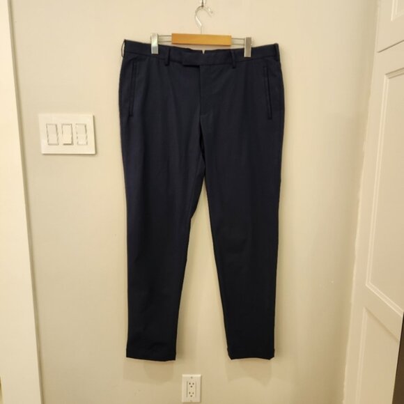 Sene Pants Mens 36x31 Blue Flex Tech Stretch Dress Slacks Traveler Tailored Golf - Picture 1 of 11